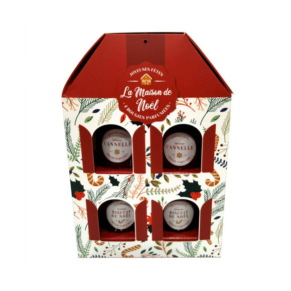 Coffret 4 bougies parfumées (rouge) Coffret 4 bougies parfumées (rouge)